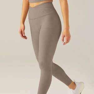Spacedye At Your Leisure High Waisted Midi Legging Birch Heather